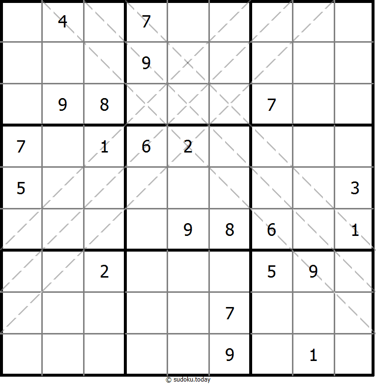 多对角线数独 #10998