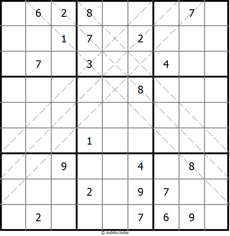 多对角线数独 #11025