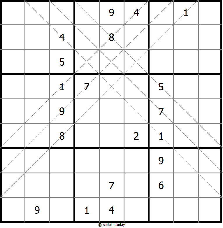 多对角线数独 #11068