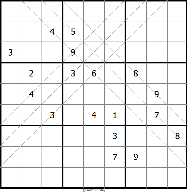 多对角线数独 #11100