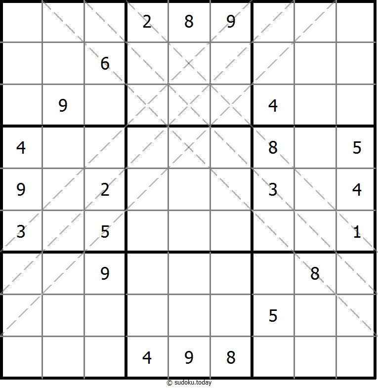 多对角线数独 #11104
