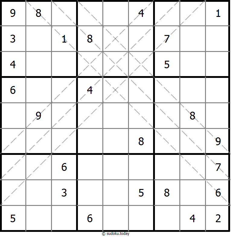 多对角线数独 #11147