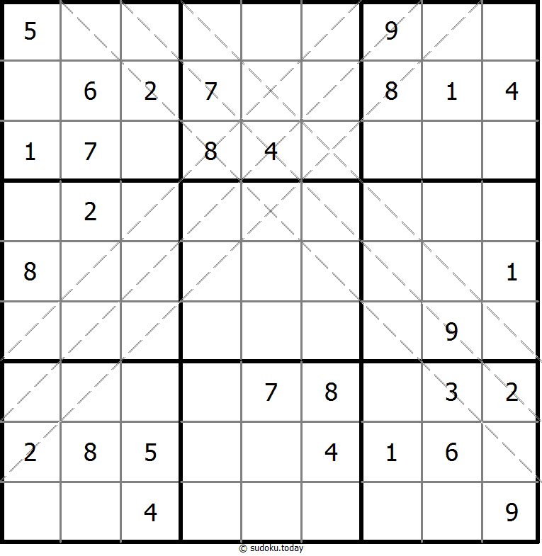 多对角线数独 #11149