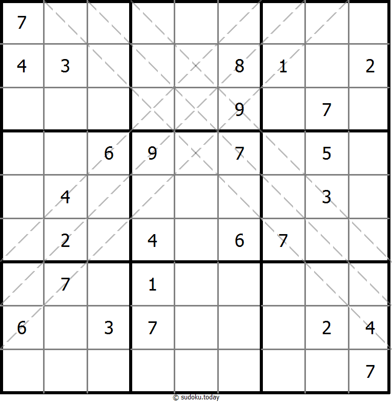 多对角线数独 #11154