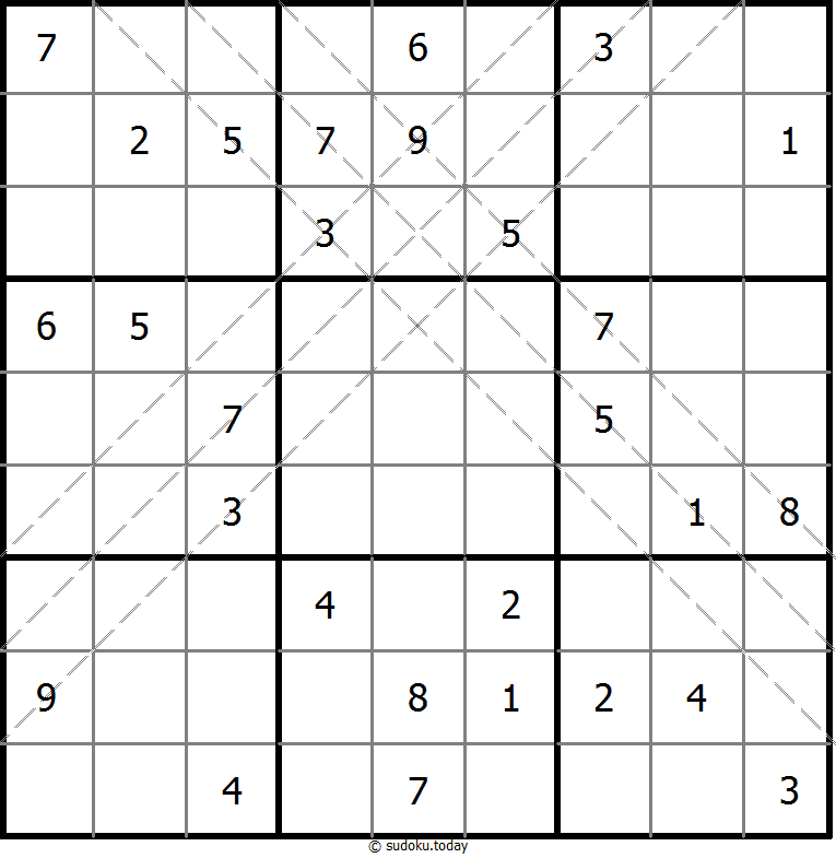 多对角线数独 #11162