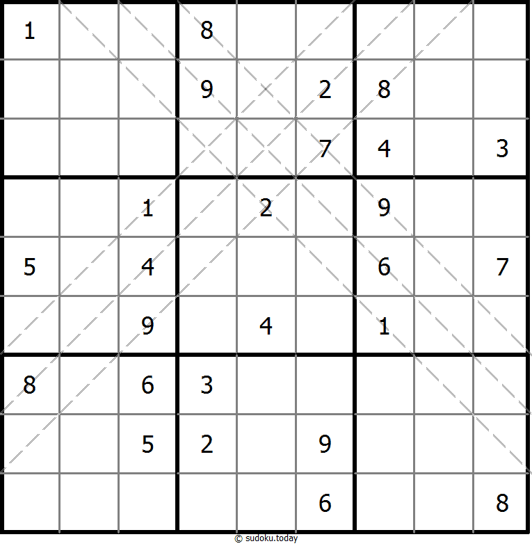 多对角线数独 #11189