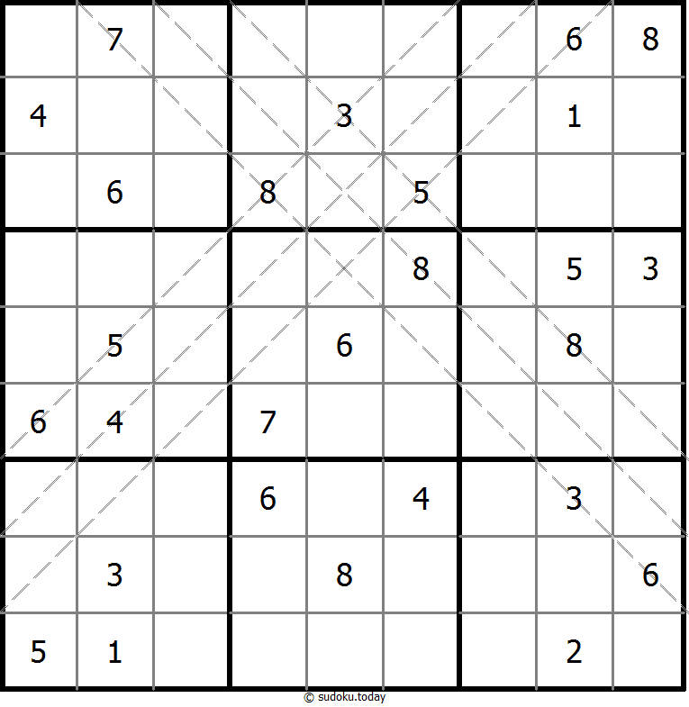 多对角线数独 #11191
