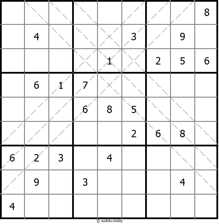 多对角线数独 #11193