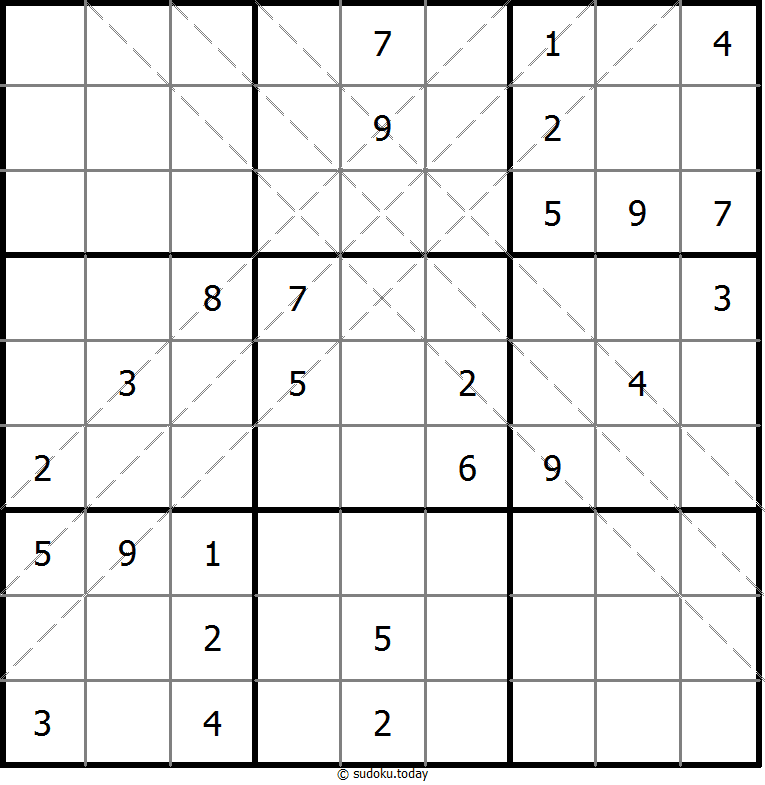 多对角线数独 #11195