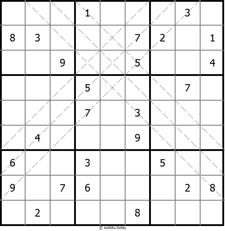 多对角线数独 #11198