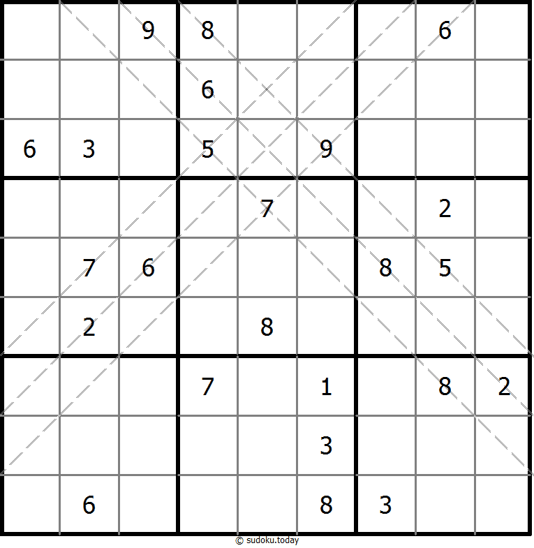 多对角线数独 #11203