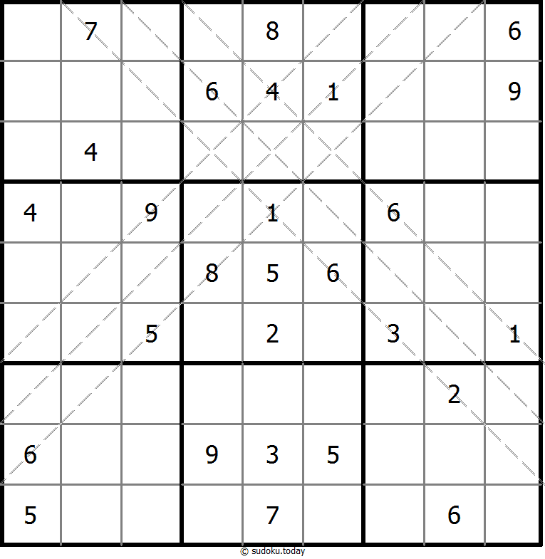 多对角线数独 #11243