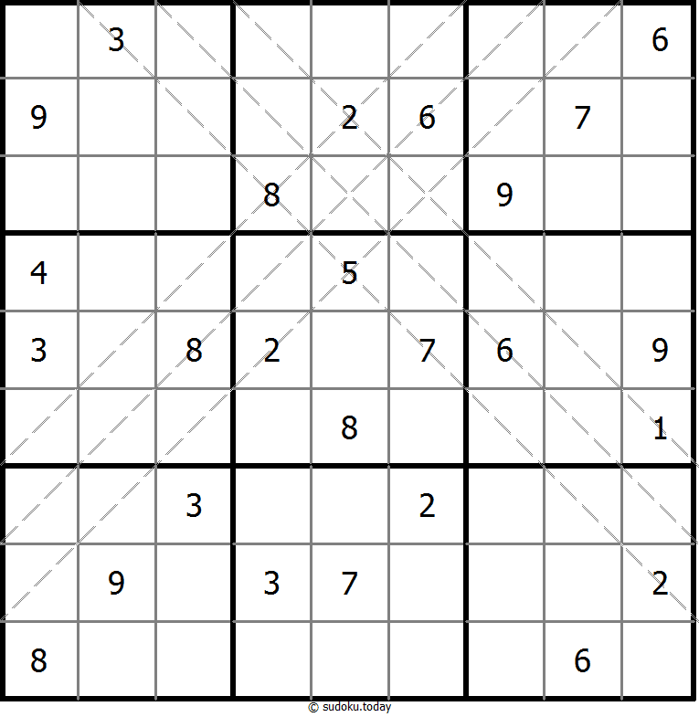 多对角线数独 #11251