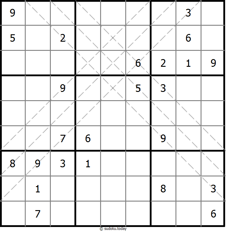 多对角线数独 #11254