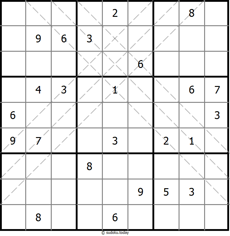 多对角线数独 #11263