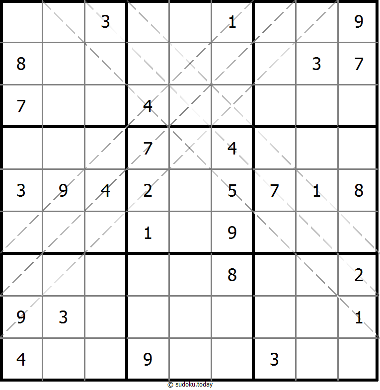 多对角线数独 #11265