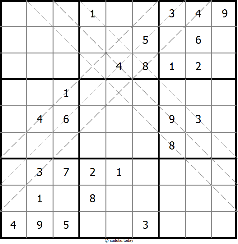多对角线数独 #11268