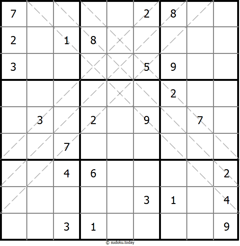 多对角线数独 #11272