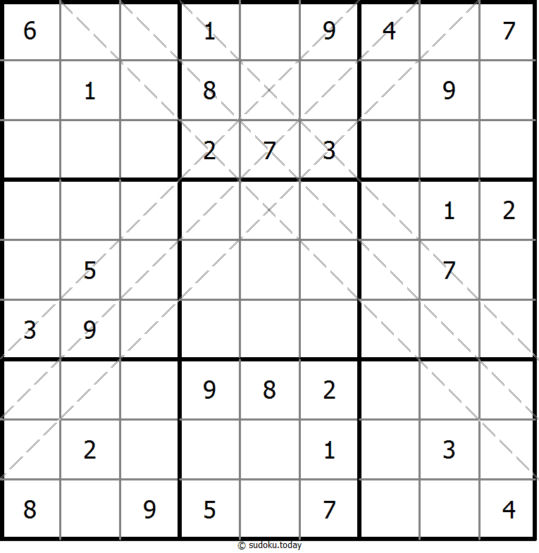多对角线数独 #11274