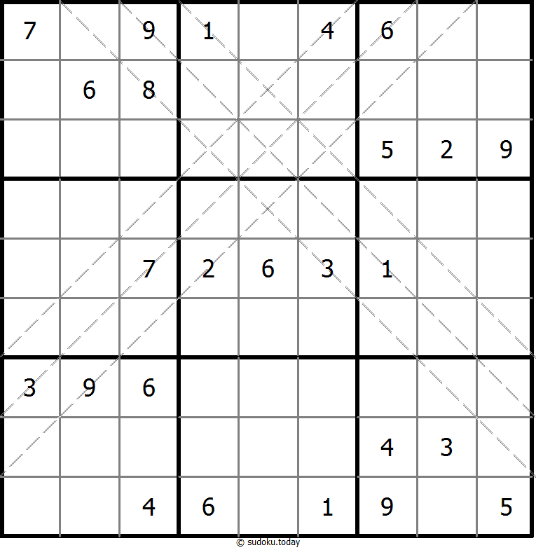 多对角线数独 #11280