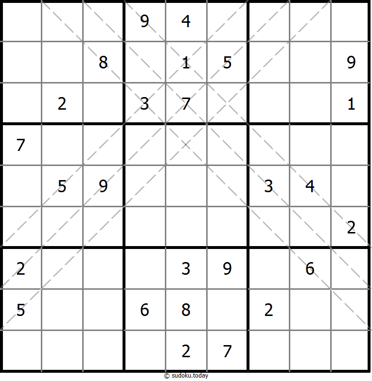 多对角线数独 #11283