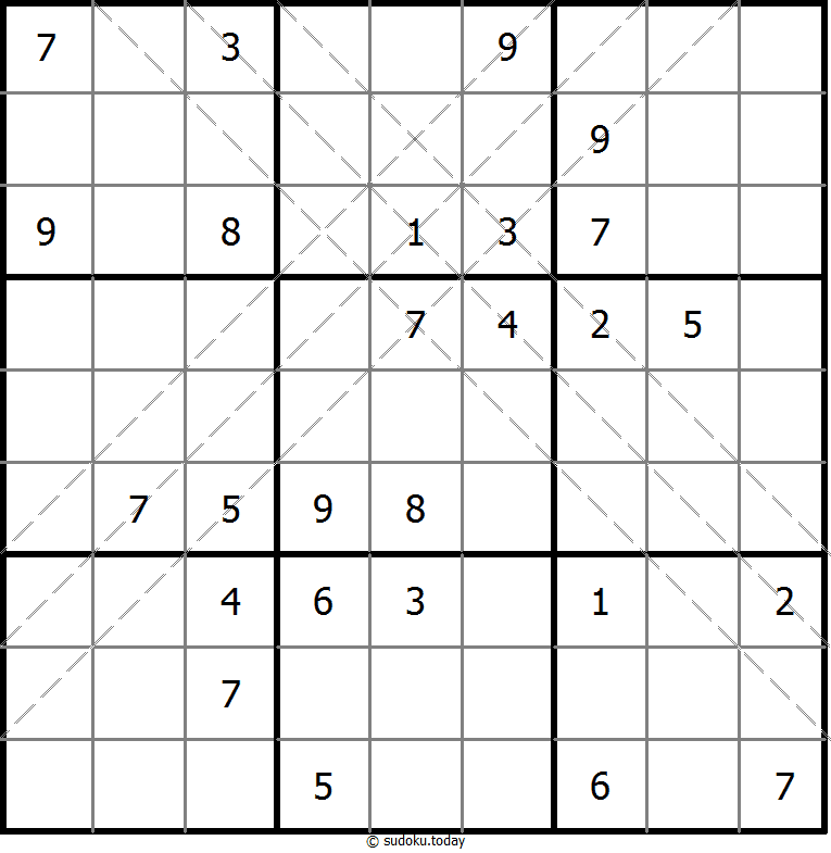 多对角线数独 #20379