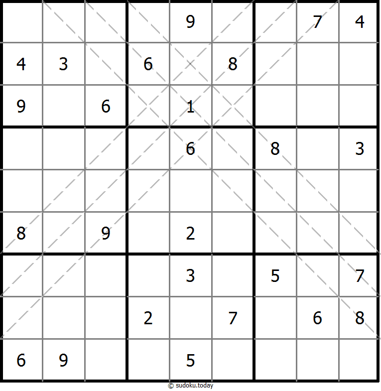 多对角线数独 #20380