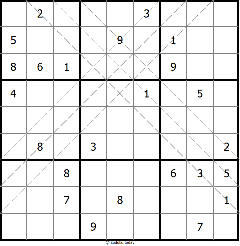 多对角线数独 #20381
