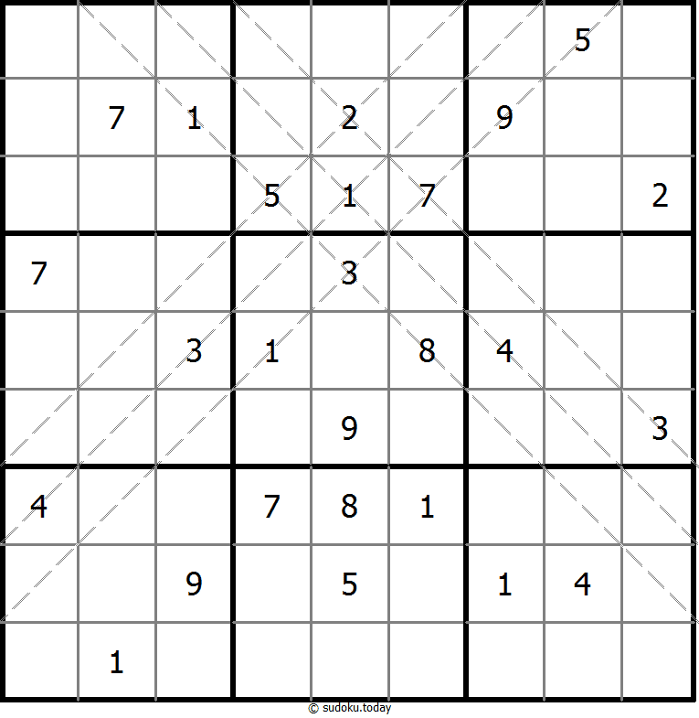 多对角线数独 #20383