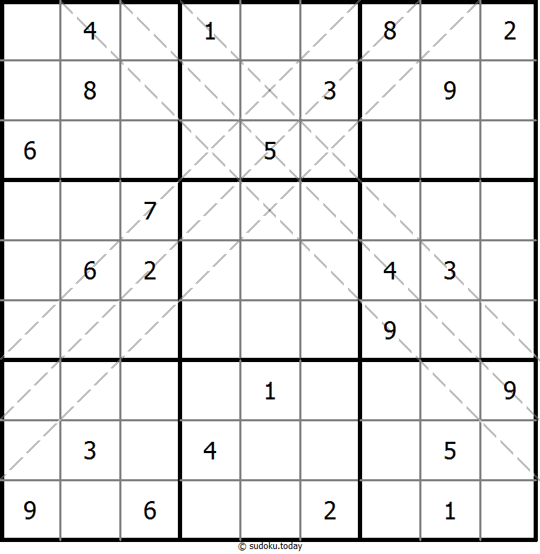 多对角线数独 #20387