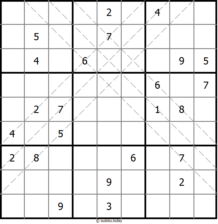 多对角线数独 #20392