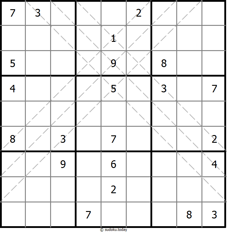 多对角线数独 #20399