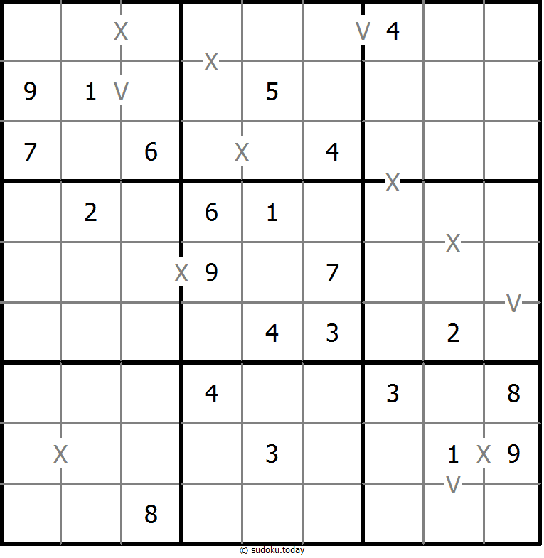 非全标XV数独 #18142
