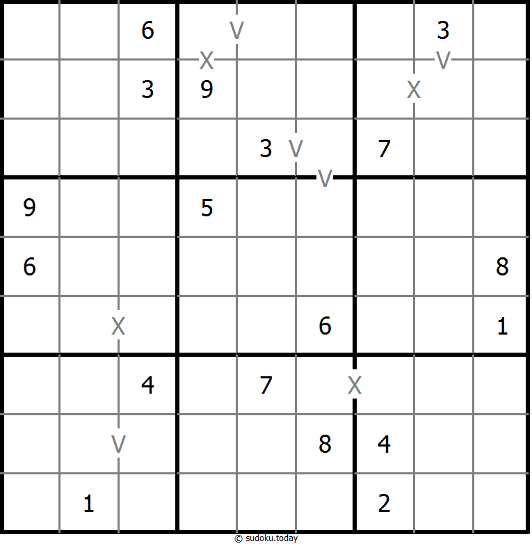 非全标XV数独 #18144