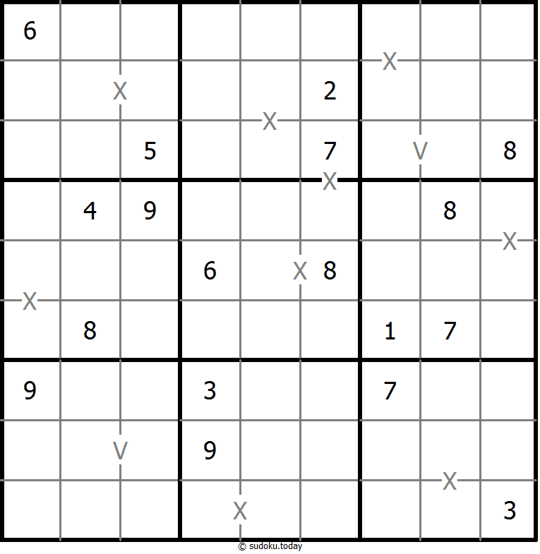 非全标XV数独 #18161