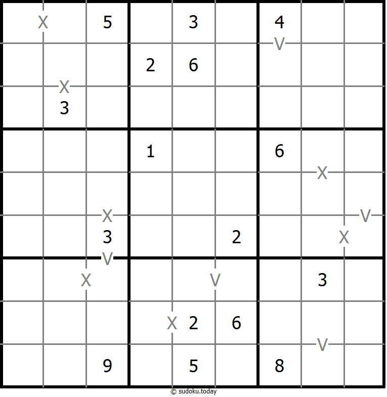 非全标XV数独 #18192