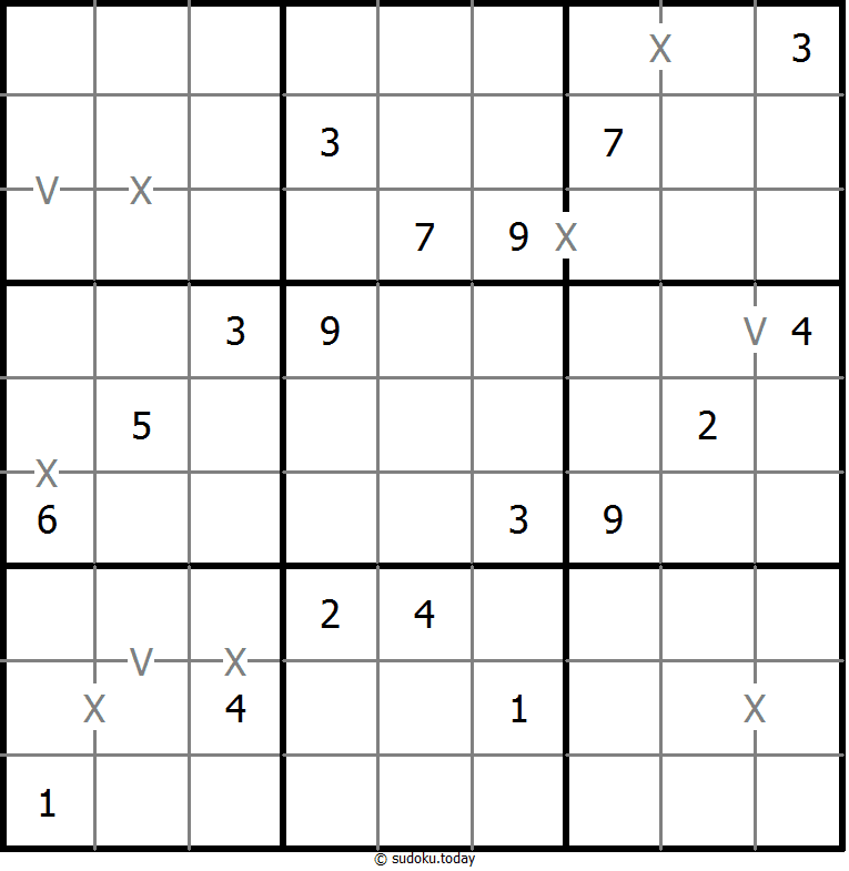 非全标XV数独 #18240
