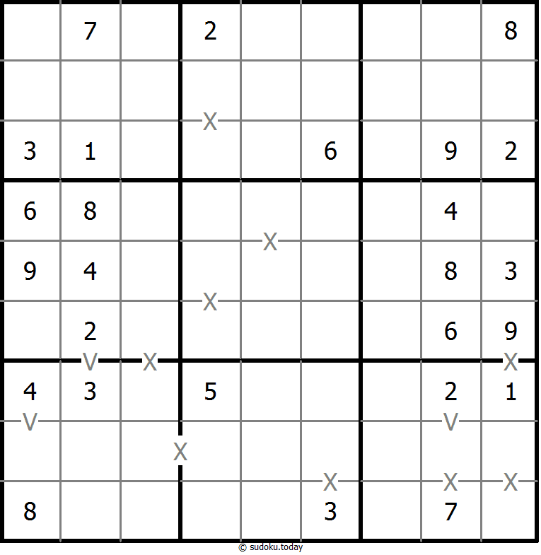 非全标XV数独 #18257