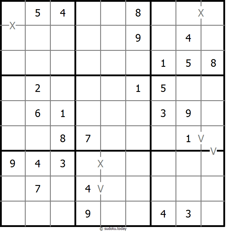 非全标XV数独 #18267