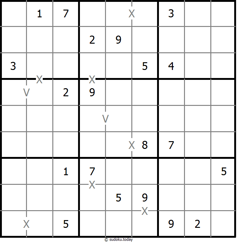 非全标XV数独 #18270