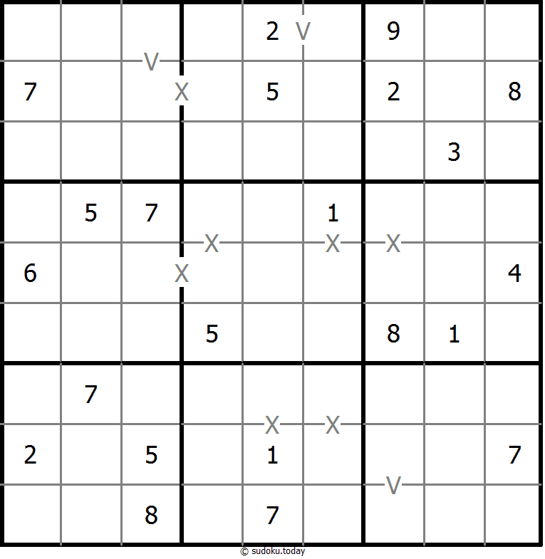 非全标XV数独 #18359