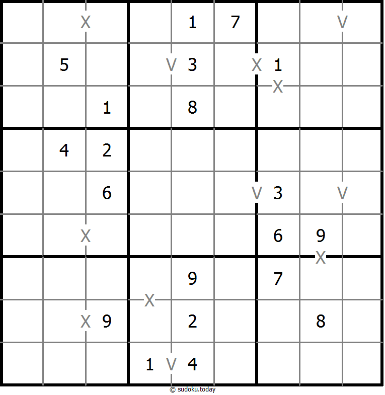 非全标XV数独 #18386