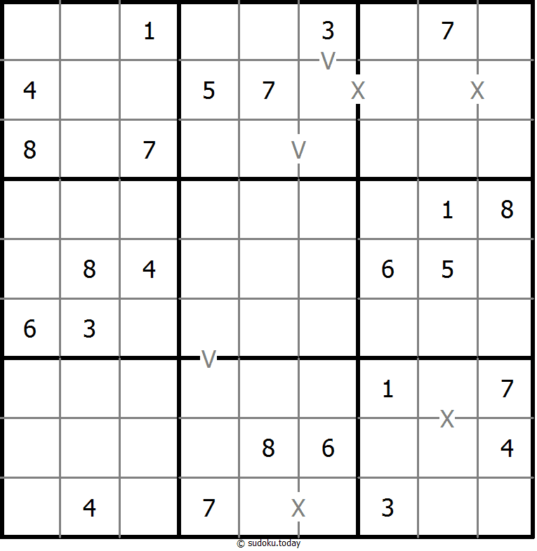 非全标XV数独 #18409