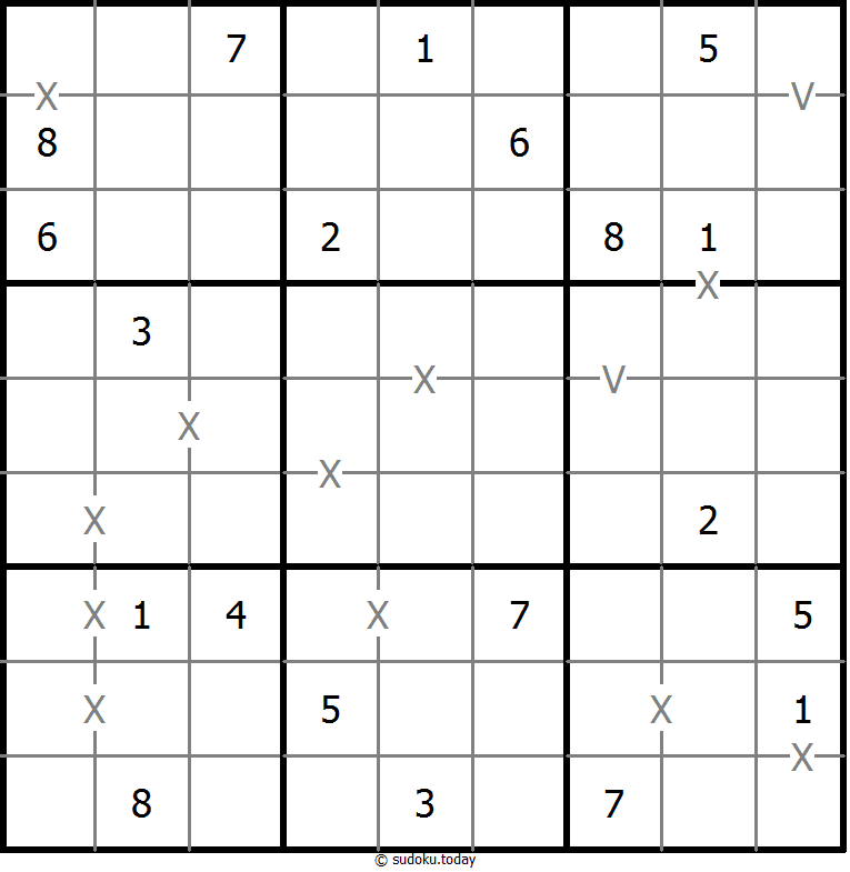 非全标XV数独 #18443