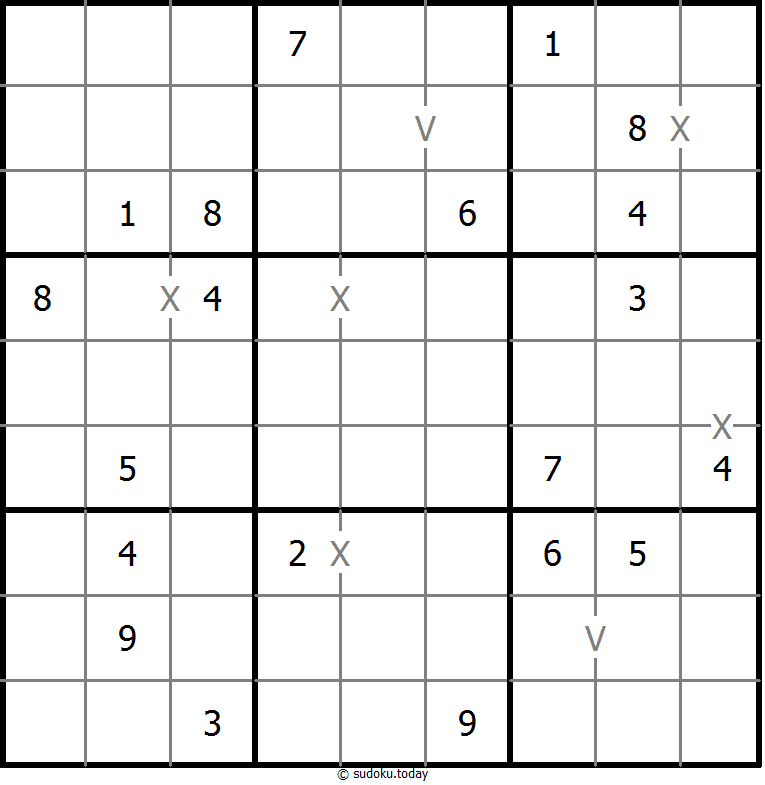 非全标XV数独 #18446
