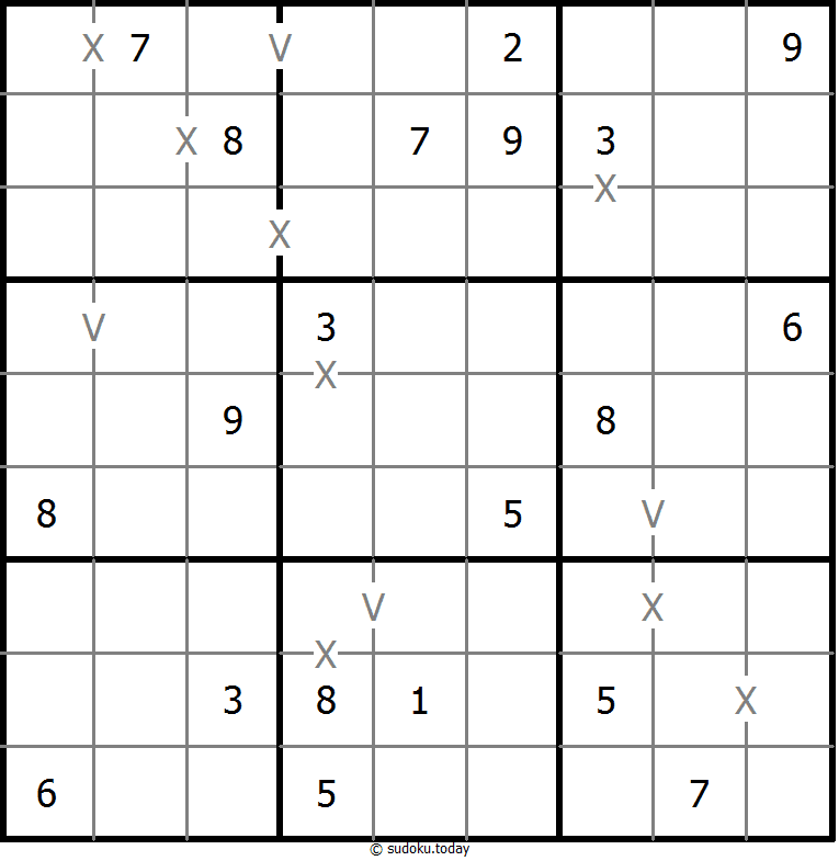 非全标XV数独 #18467