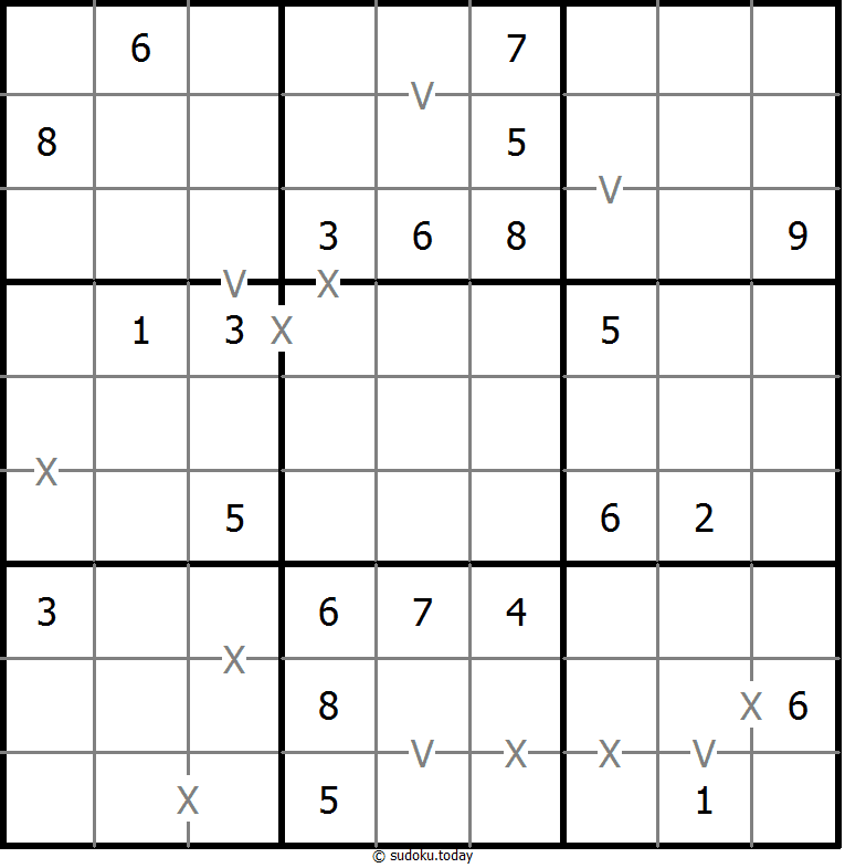 非全标XV数独 #18475