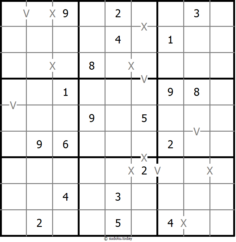非全标XV数独 #18479