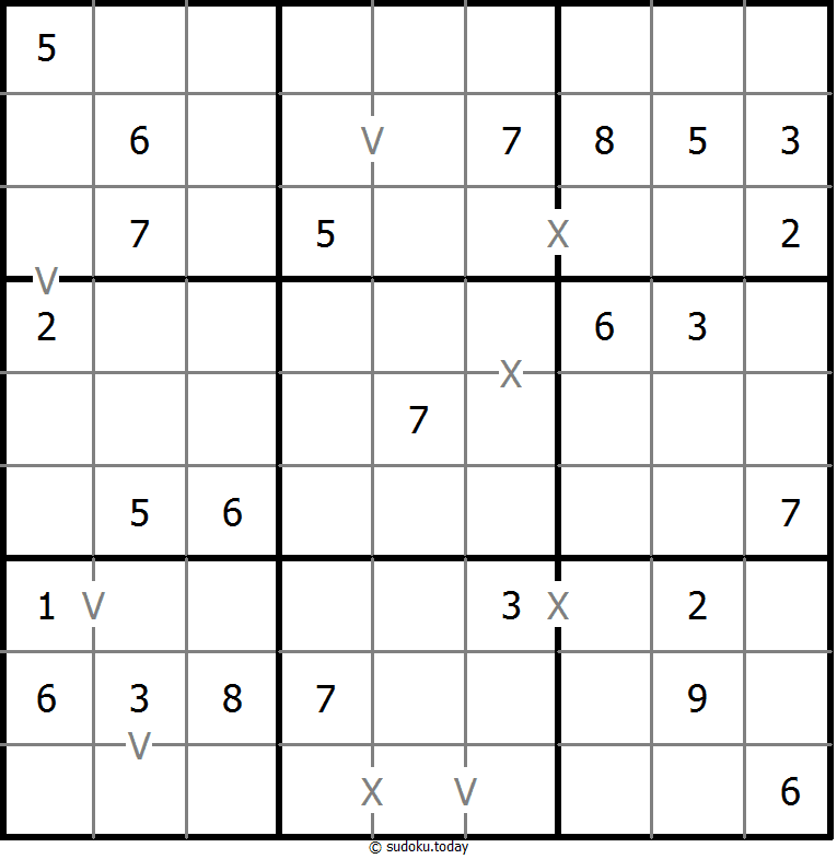 非全标XV数独 #18496