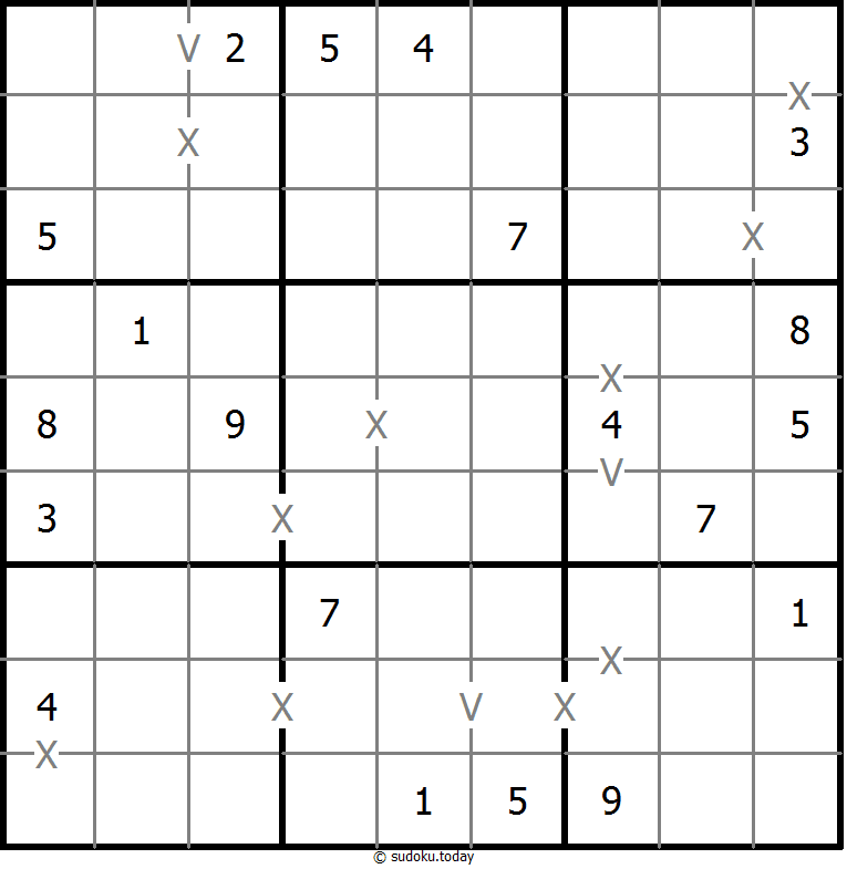 非全标XV数独 #18523